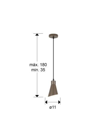 I3-BERA- LAMPARA 1L -MARRON